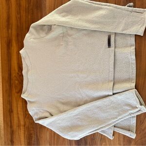 Cream Noolan Long Sleeve Wool Top